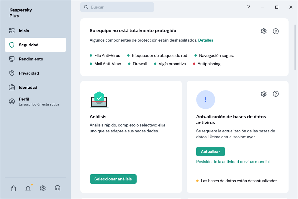 Actualización de bases de datos antivirus